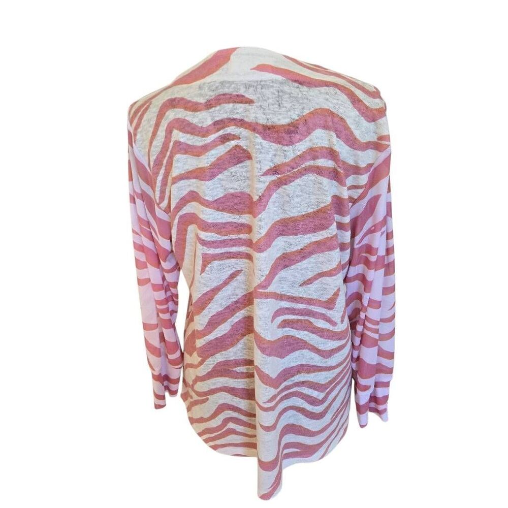 Atelier5 By Community of Artists Womens Zebra Print Long Sleeve Top Pink Large - Picture 5 of 10
